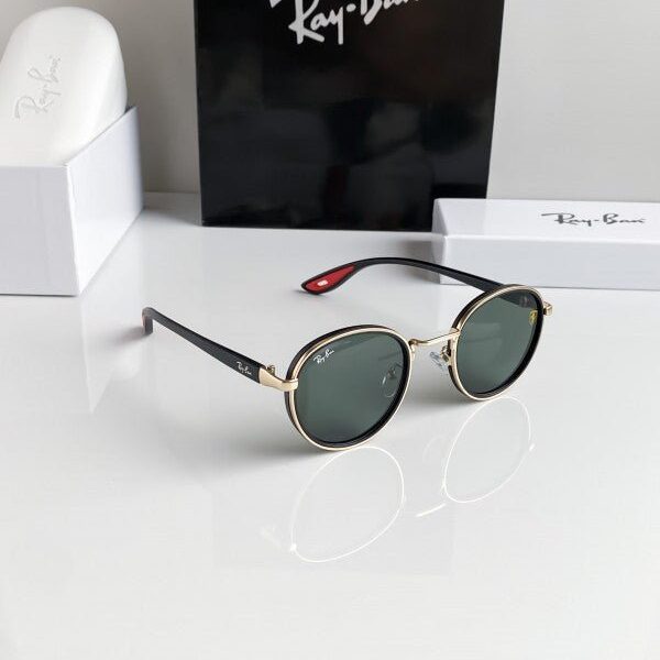 Branded  Rb Gold Green Sunglasses Bt