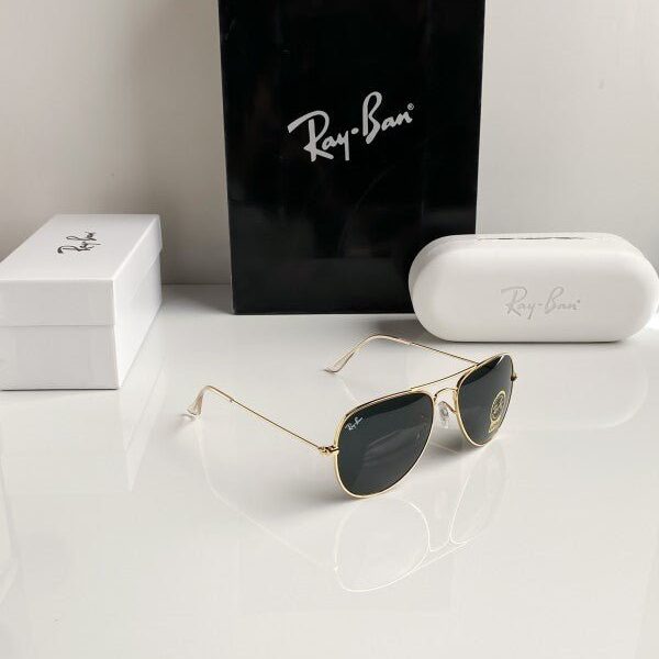 Branded Rb Black Gold Sunglasses Bt