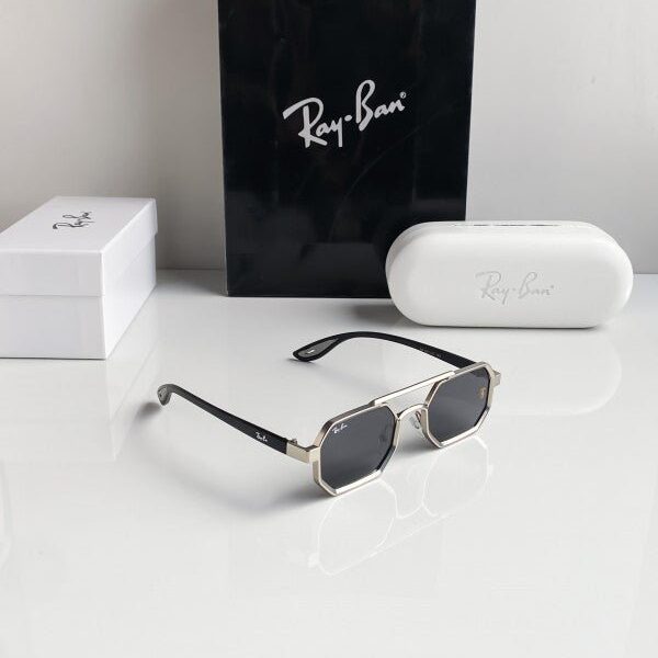 Branded Rb Silver Black Sunglasses Bt