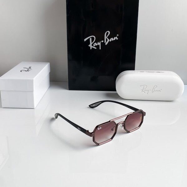 Branded Rb Black Brown Metal Frame Sunglasses Bt